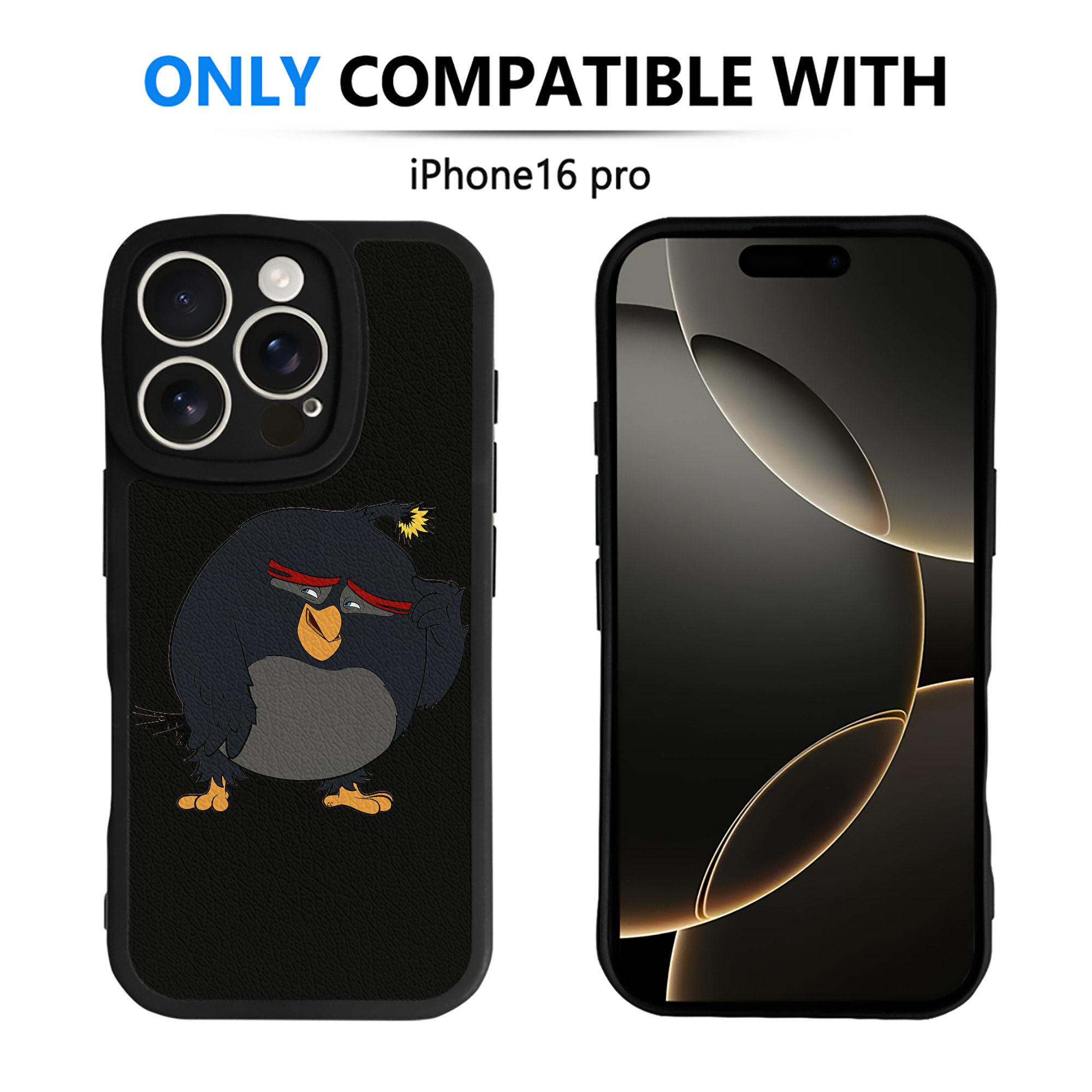 （画像用） Angry Birds アングリーバード 【iPhone 16シリーズ対応】シリコンスマホケース（レザー調） 材質：シリコン